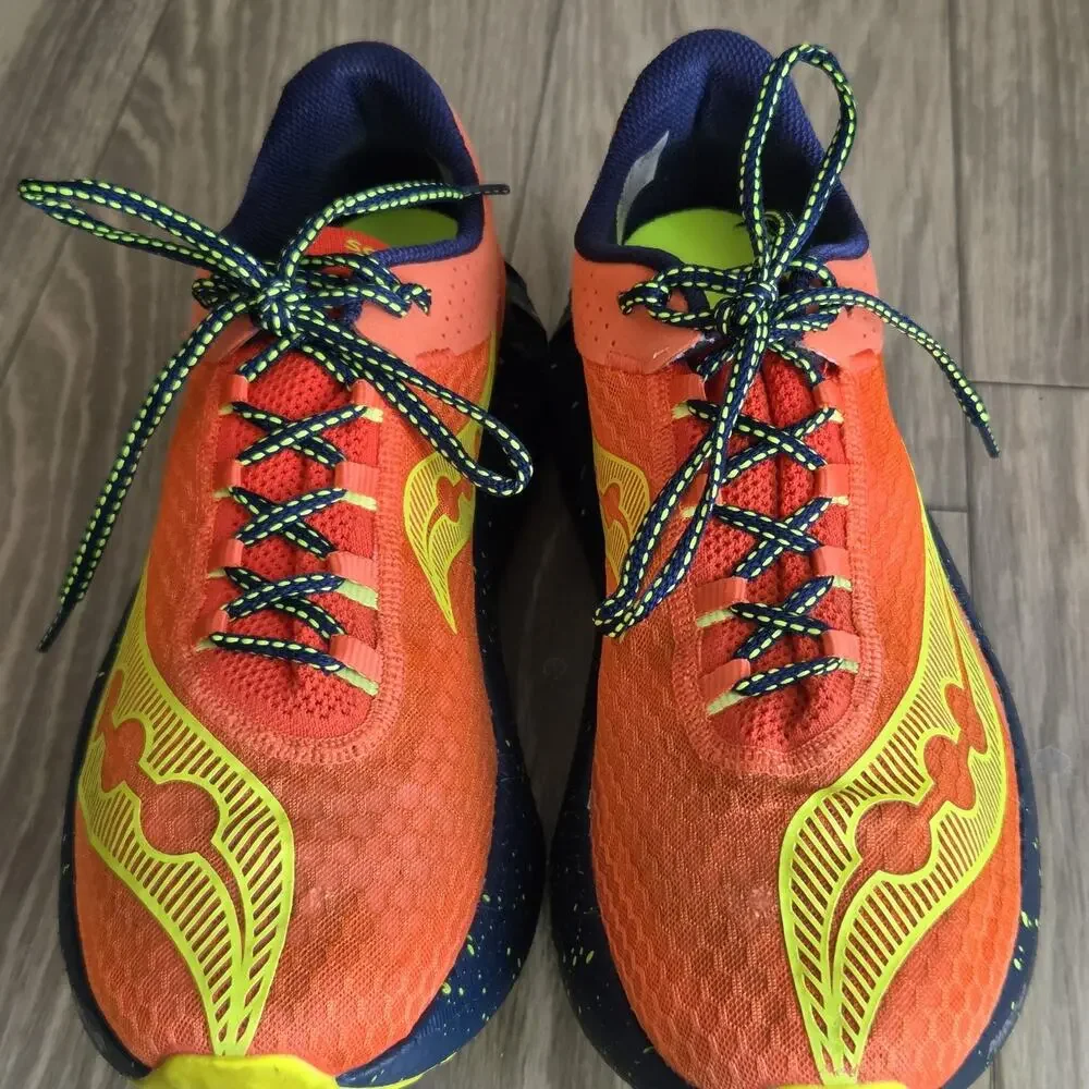 B11 Saucony Endorphin Pro 4 Running Sneakers Mens 10.5 Pepper Navy Orange